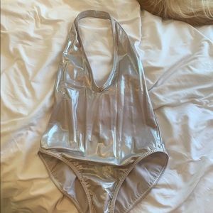 American Apparel Silver Leotard